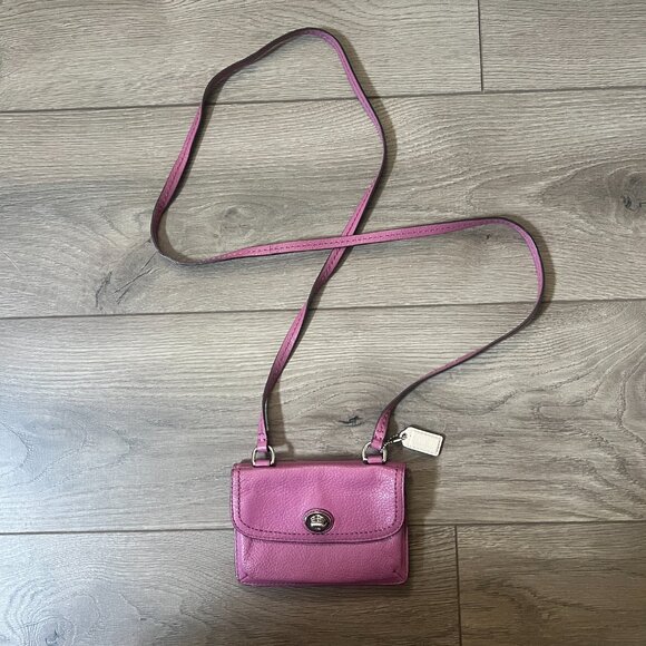 Coach Pink Leather Dylan Crossbody Wallet Bag - Picture 1 of 8